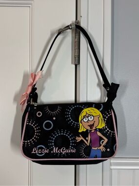 Disney Lizzie McGuire Black Dainty Y2K Small Handbag Shoulder Purse Bag Vintage